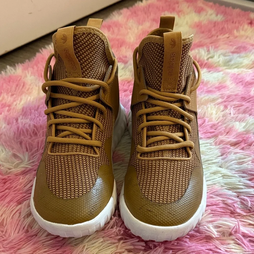 Adidas Brown High-Top Sneakers